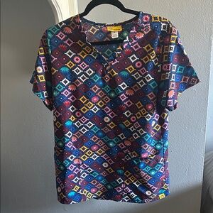 Wonderwink Print Scrub Top